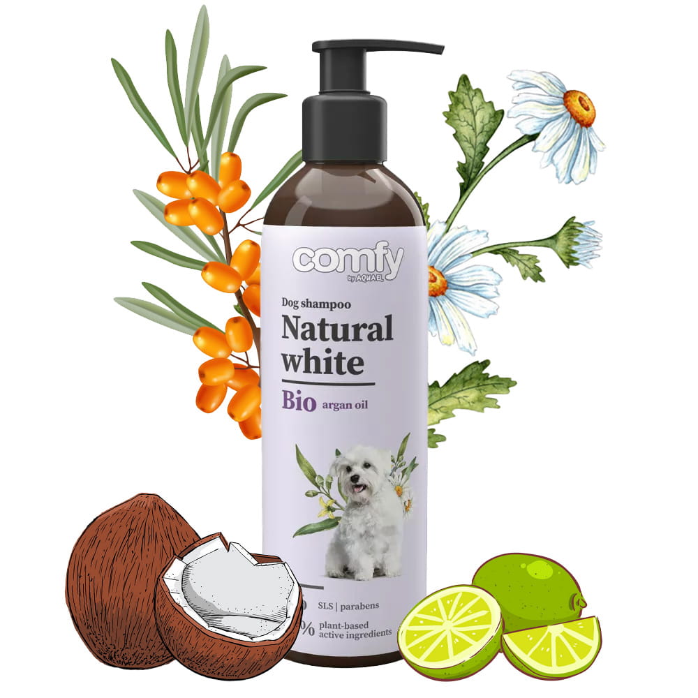 Comfy Natural White Hair Szampon Dla Psa Jasna Sierść Białe Włosy 250ml